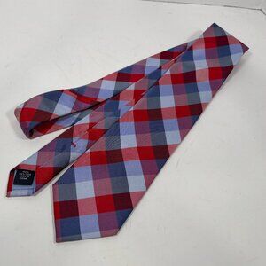 Tommy Hilfiger Red and Blue Plaid Tie